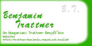 benjamin trattner business card